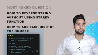 how to reverse string without using strrev function PHP Interview question Must Know
