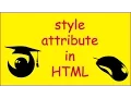 HTML attribute style tutorial inline styling vs css