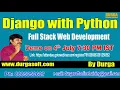 Web Development DJANGO with PYTHON Online Training in DURGASOFT
