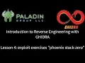 Intro to Reverse Engineering with GHIDRA - Lesson 4 Exploit Educations Phoenix stack zero