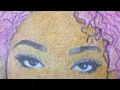 Pink Curly Afro Coloring Page I blinged her earrings yay