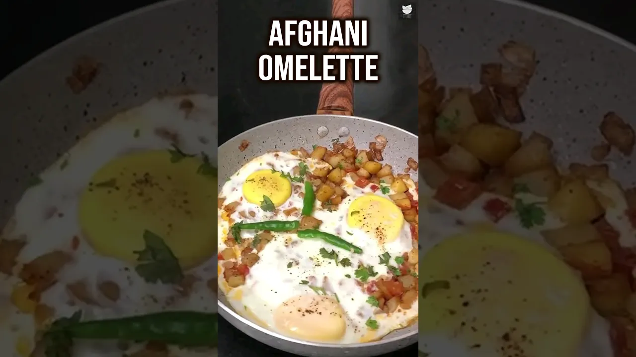 Afghani Omelette Recipe   How To Make Afghani Eggs   Instant Breakfast Recipe #shorts #egg #recipe