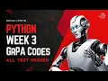 Python Week 3 GrPA IITM BS Degree Code Explanation and Solutions
