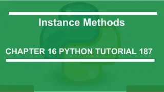 OOP Instance Methods Python tutorial 187