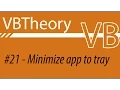 Minimize Your Application To The Tray - VB