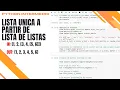 Intermediate Python exercises unique list from list of lists