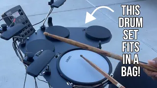 This drum set fits in a bag Best Portable Drum Set Lekato Electronic Drum Set