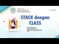 Stack dengan Class - Struktur Data pertemuan ke 8