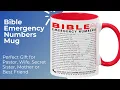 Bible Emergency Numbers Mug Sublimation Mug Cricut Bible Emergency Numbers Coffee Mug Gift Idea