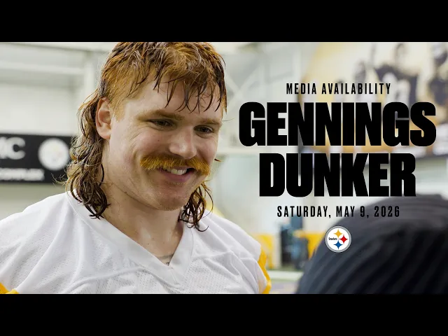 Video: Gennings Dunker Media Availability (May 9) | Pittsburgh Steelers