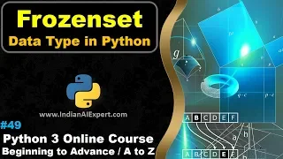 Frozenset in Python Set Data Type Python 3 Online Course A to Z in Hindi