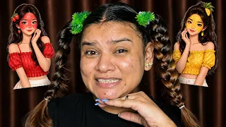 Strawberry🍓 V/s Pineapple 🍍 Makeup challange 😱||#thesastamakeup 