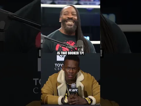 Adesanya is HYPE seeing Booker T 😂