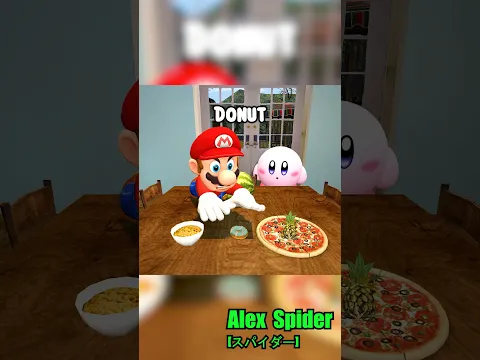 Kirby vs Mario: Grab the item challenge #funny #challenge #food #viral #trending