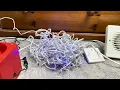 Unboxing Testing this old Set of Argos 120 Blue Bright White LED Icicle Lights White Cable