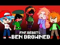 Friday Night Funkin' reacts to Ben Drowned Terrible Fate ft Ben drowned | xKochanx | GACHA |