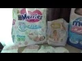 сравнение подгузников moony, merries, huggies elite soft