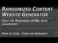 Pt 10 Rendering HTML with JavaScript Web Development How to Code Random Content Generator