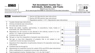 IRS Form 8960 walkthrough Net Investment Income Tax