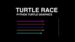 Python Turtle Graphics Tutorial - TURTLE RACE