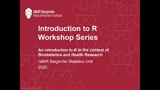 Introduction to R Workshop Series 16 - The Basics of ggplot