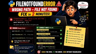 How to Fix FileNotFoundError in Python Relative vs Absolute Paths Explained