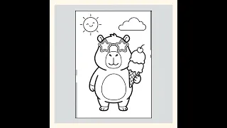 Keep Kids Busy Capybara Summer Coloring Pages