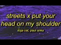 Download Lagu Streets X Put Your Head On My Shoulder (TikTok Remix) Lyrics | Silhouette Challenge Song