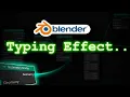 Blender Geometry Nodes - Procedural Typing Effect Tutorial