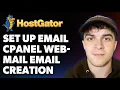 How to Set Up Hostgator Email Cpanel Webmail Email Creation Full 2025 Guide