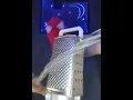 chain getting grinder on cheese grater asmr