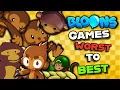 Ranking EVERY Bloons Game from WORST to BEST