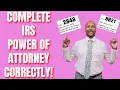 Power of attorney for income tax TCC
