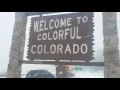 Snowing at Colorado New Mexico State Line