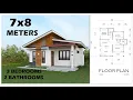 7x8 METERS HOUSE DESIGN 56 Sqm 3 Bedrooms