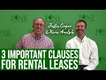 3 Important Clauses for Rental Leases