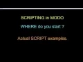 SCRIPTING In modo Where to Start - Scripting Examples