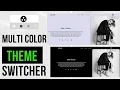 Multicolor Theme Switcher - HTML CSS and Javascript Light Dark Mode with Local Storage