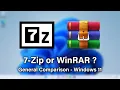 7-Zip WinRAR Installation Features Compression - General Comparison