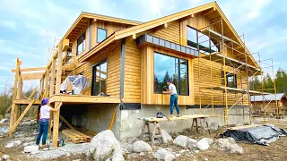 Couple Spends 2 YEARS Building Their Amazing HOUSE | Timelapse by @woodjunkie_yt