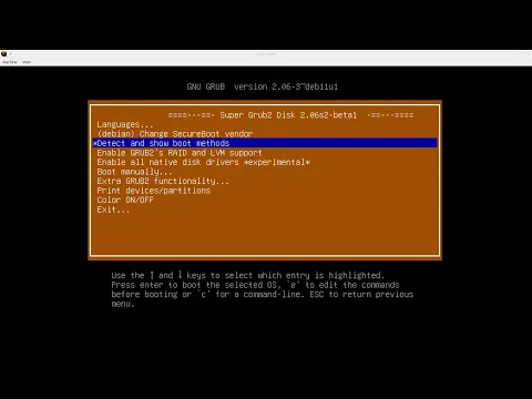 Super Grub2 Disk 2.06s2-beta1 - SecureBoot quick Demo