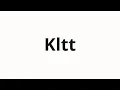 Download Lagu Hoe spreek je Kltt uit