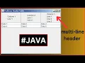 Java - How to Create a JTable With Multiline Header In Java NetBeans with source code