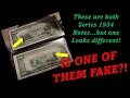 IS ONE OF THESE 1934 20 FEDERAL RESERVE NOTES A COUNTERFEIT