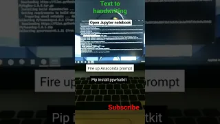 Convert Text to Handwriting pywhatkit Module Python Programing Tutorial Code Short