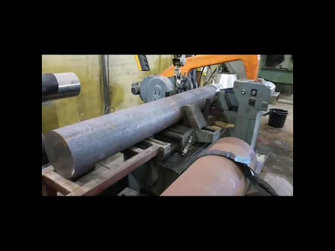 Turning a 800 kg shaft on a Tos Sus80 lathe
