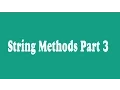 21 - Python String Methods Part 3 Arabic