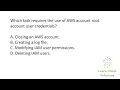 AWS Cloud Practitioner Exam Question - Using AWS Account Root Credentials