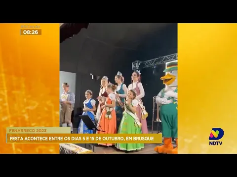 Fenarreco 2023: festa acontece entre os dias 5 e 15 de outubro, em Brusque