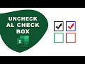 How to uncheck all checkboxes in Excel Uncheck multiple checkbox in excel